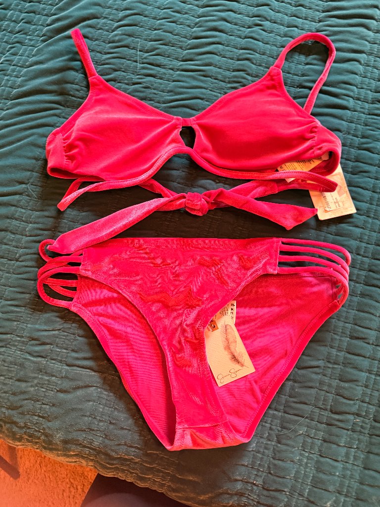 Nwt Jessica Simpson Velvet Crush Bikini Set
